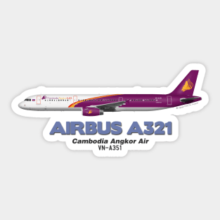 Airbus A321 - Cambodia Angkor Air Sticker